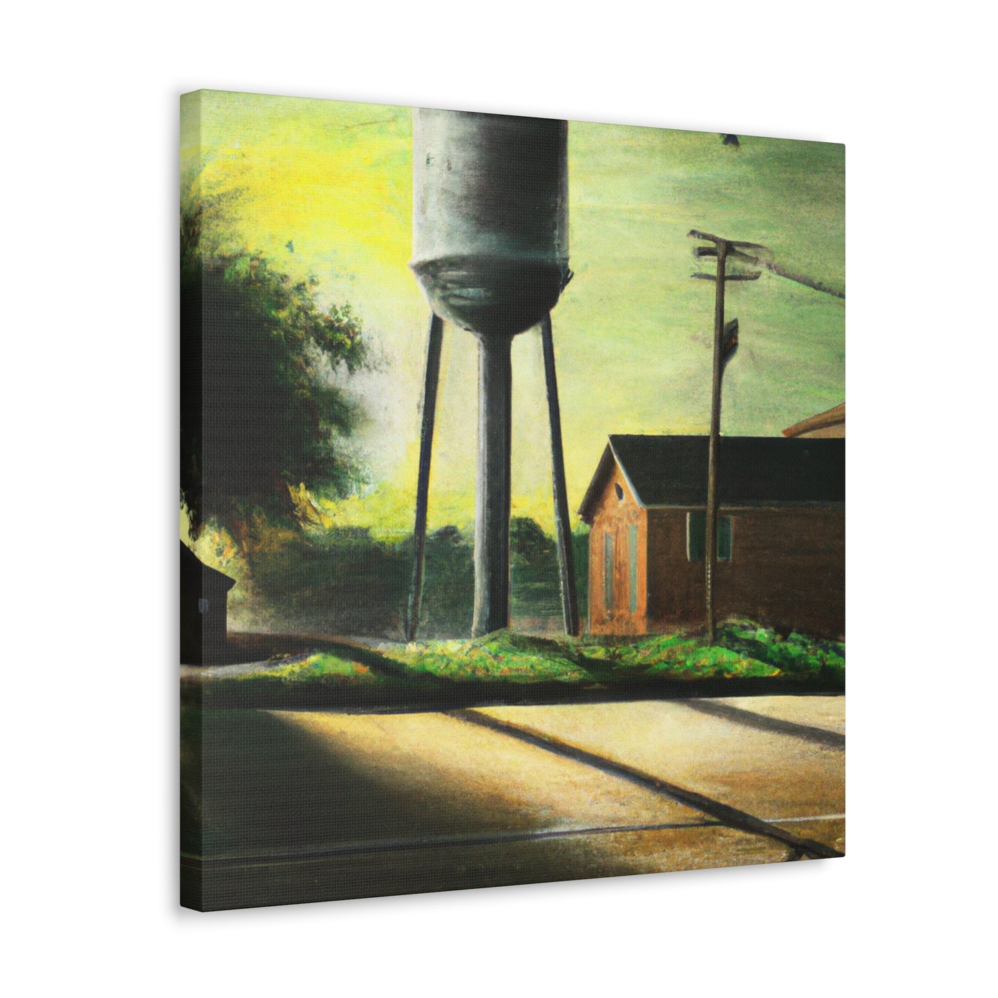 "Water Tower Expressionism" - Canvas