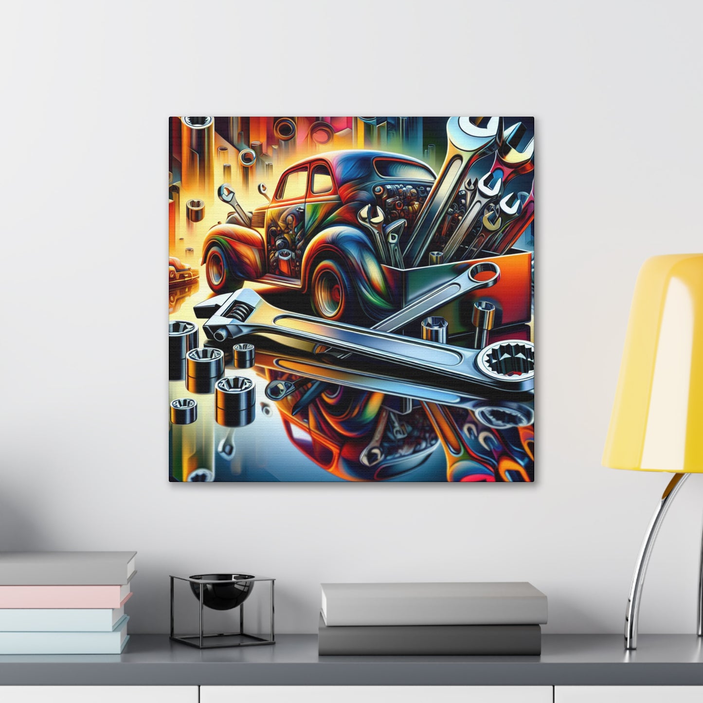 "Industrial Assemblage Awakening" - Canvas