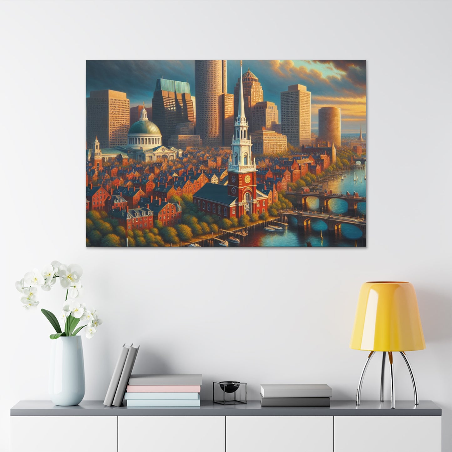 "Harbored Splendors of Boston" - Canvas