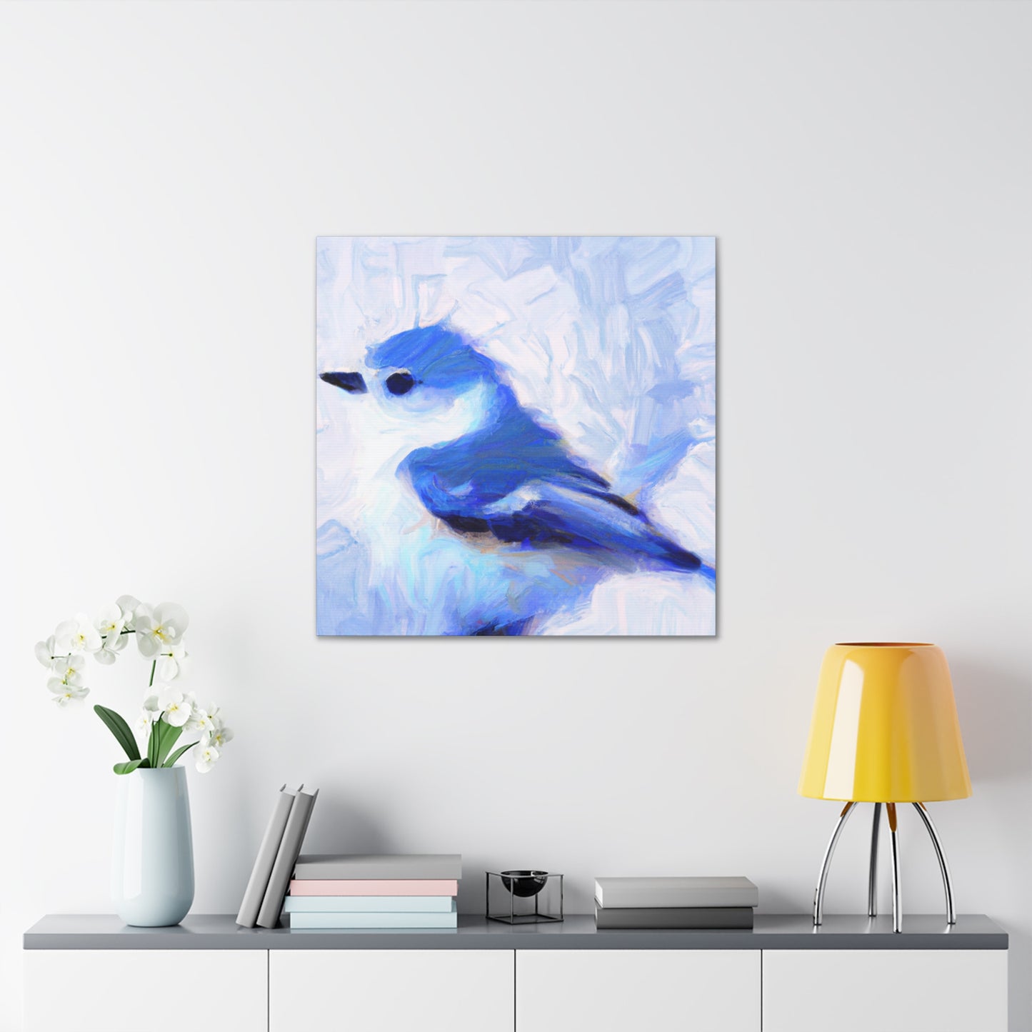 Bluebird's Abstraction - Canvas