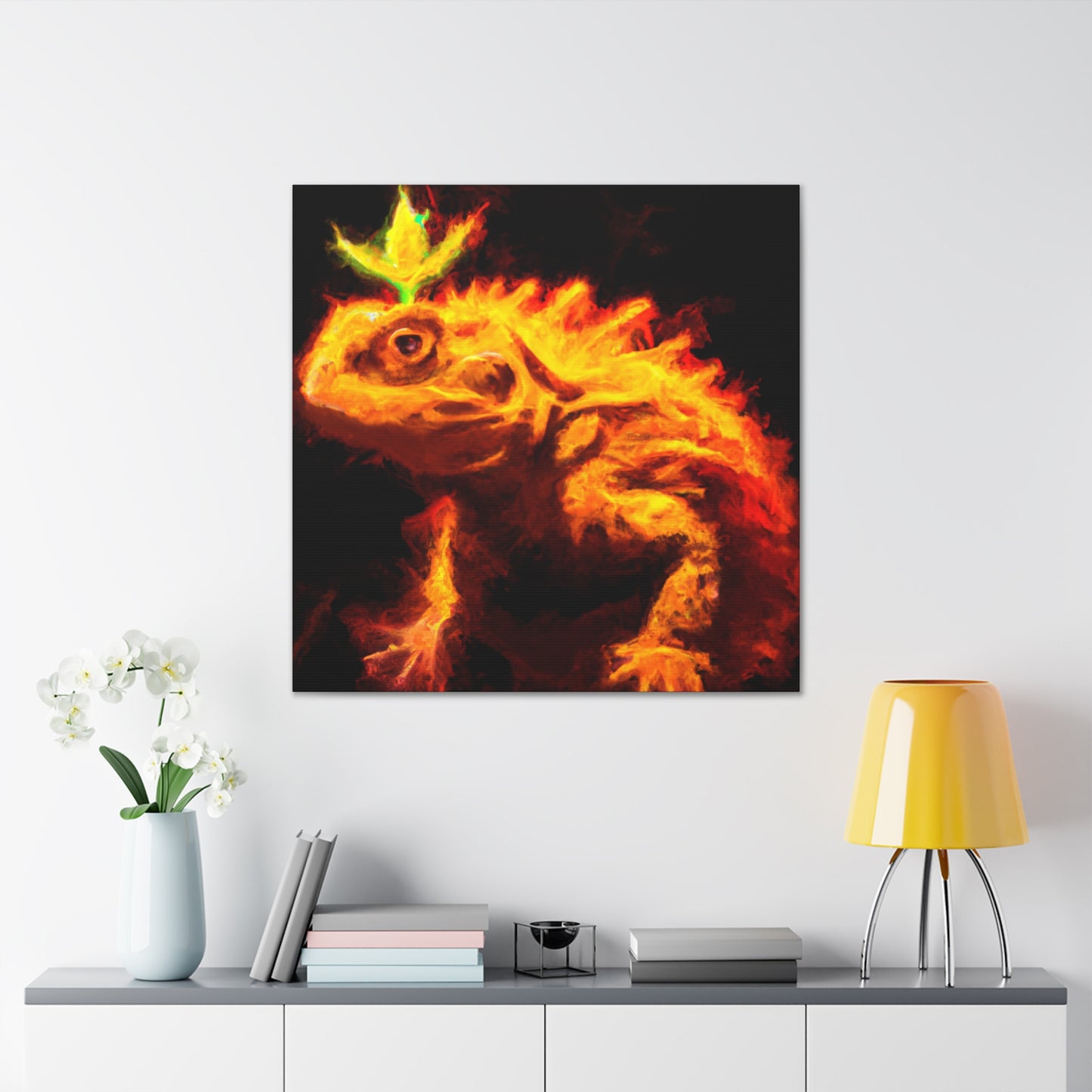 "Horned Lizard Reflection" - Canvas