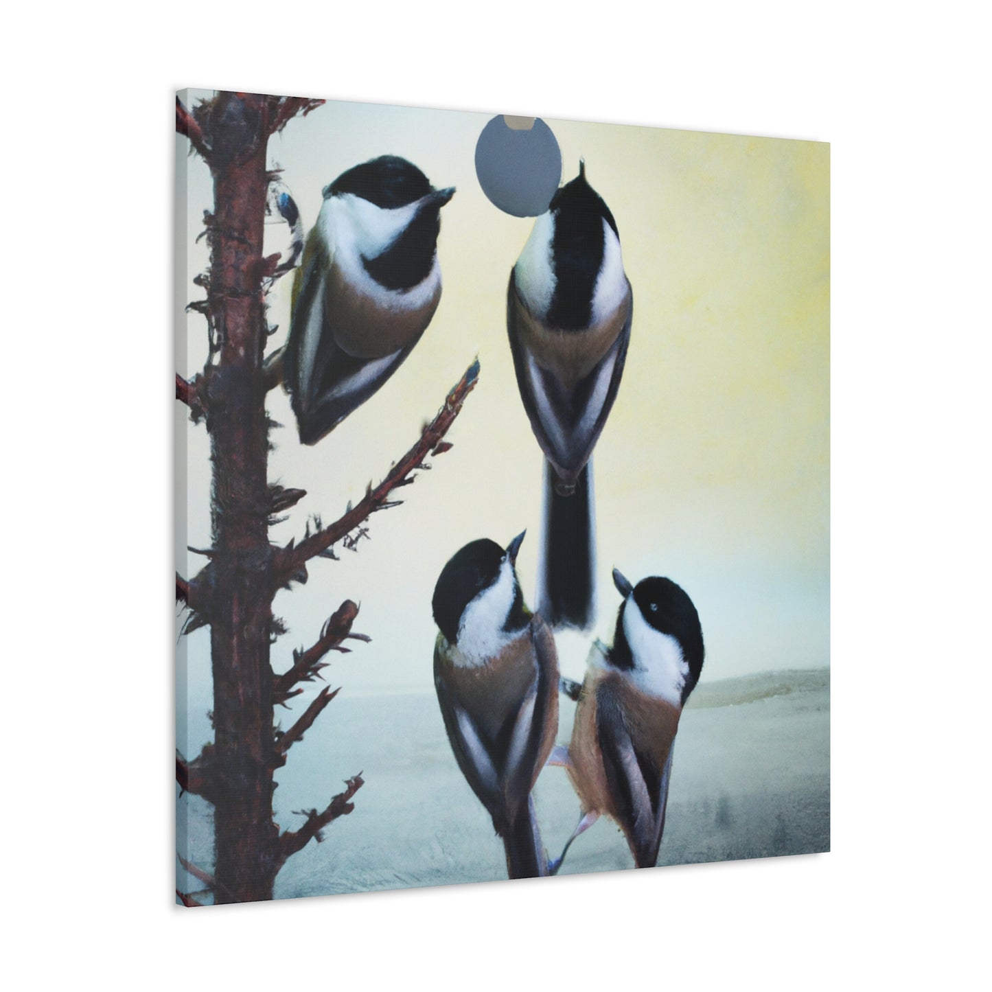 "Chickadee in Surrealism" - Canvas