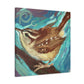 Carolina Wren Expressionism - Canvas