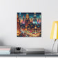 Midnight Metropolis Glow - Canvas