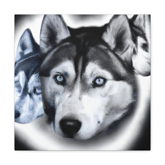 "Siberian Husky Reflection" - Canvas