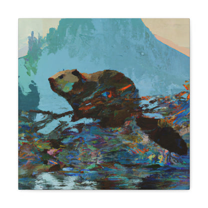 "Beaver Under Moonlight" - Canvas