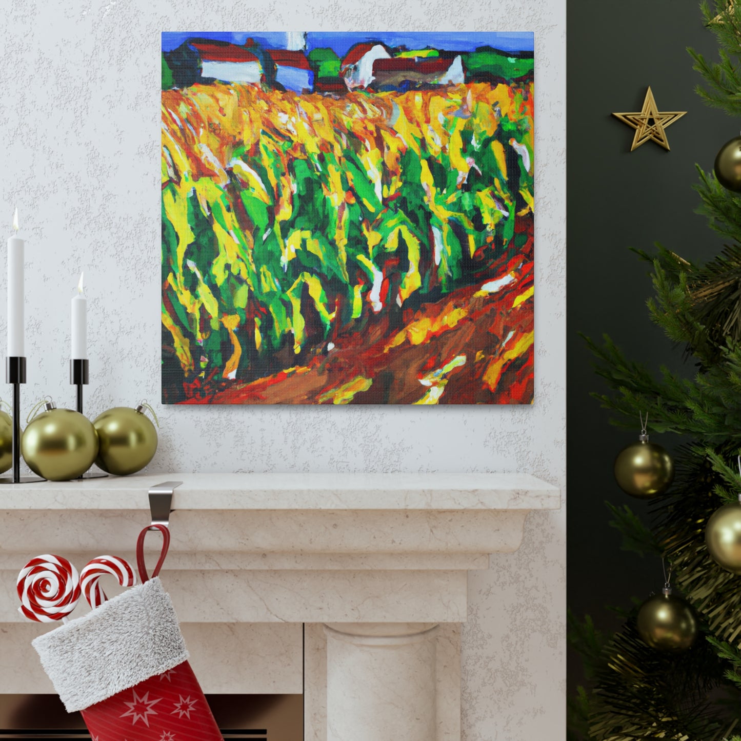 Golden Corn Harvesting - Canvas