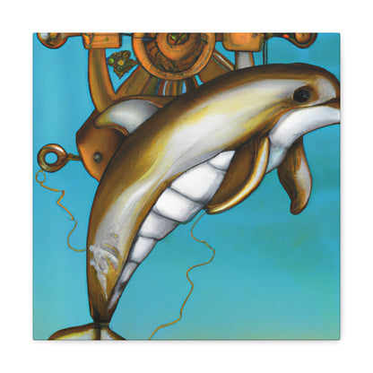 "Dolphin in Steam-Time" - Canvas