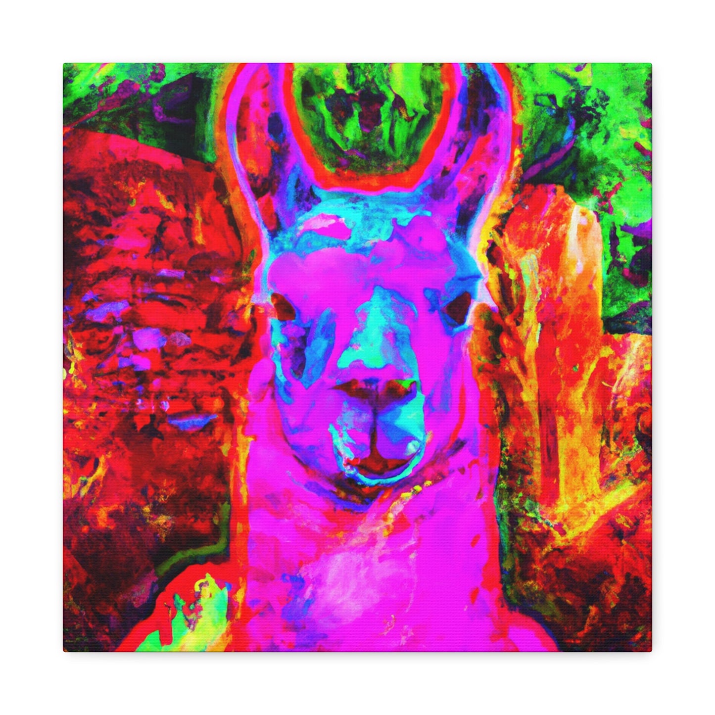 Futuristic Llama Painting - Canvas