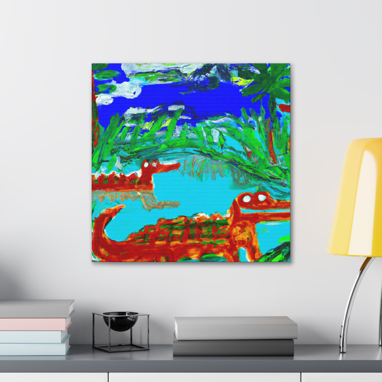 Crocodile in Expressionism - Canvas