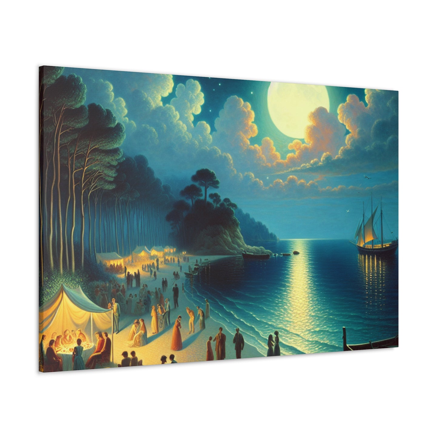 Enigmatic Lunar Revelry - Canvas