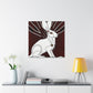 "Arctic Hare Art Deco" - Canvas