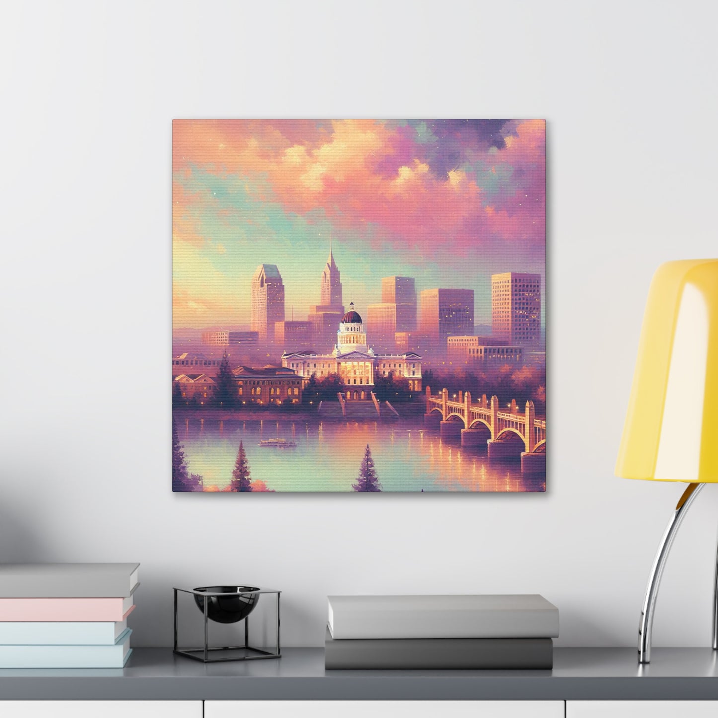 "Golden City Awakening" - Canvas