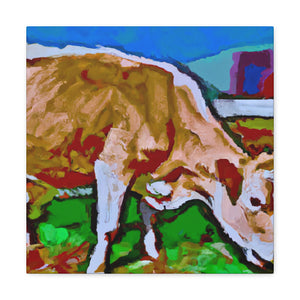 "Jersey Cow Silhouette" - Canvas