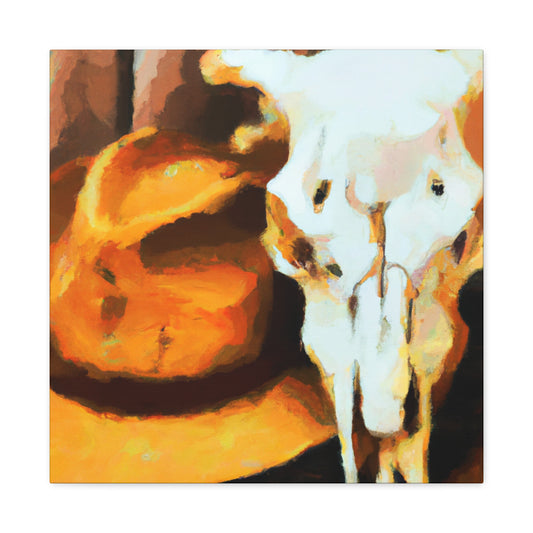 "Cow Skull Impressionism" - Canvas