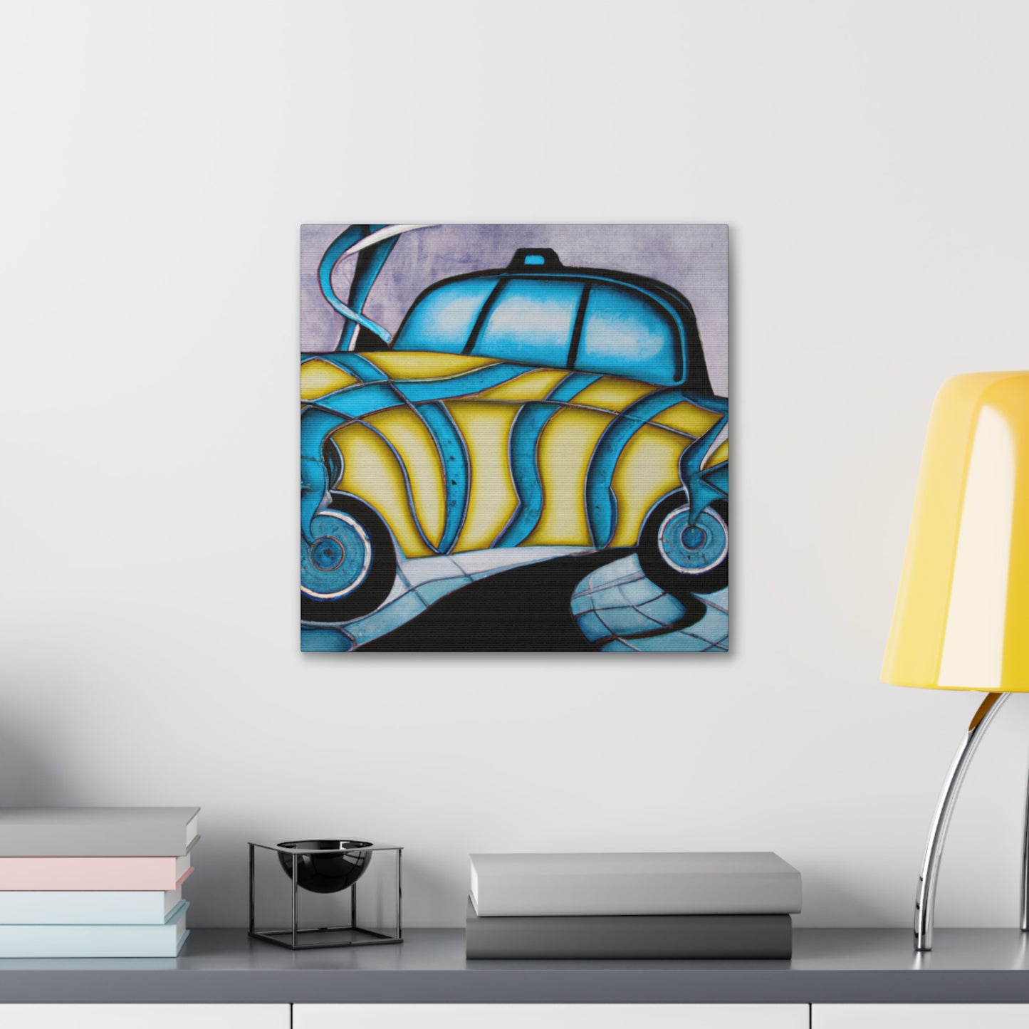 "Taxi at Midnight Glow" - Canvas