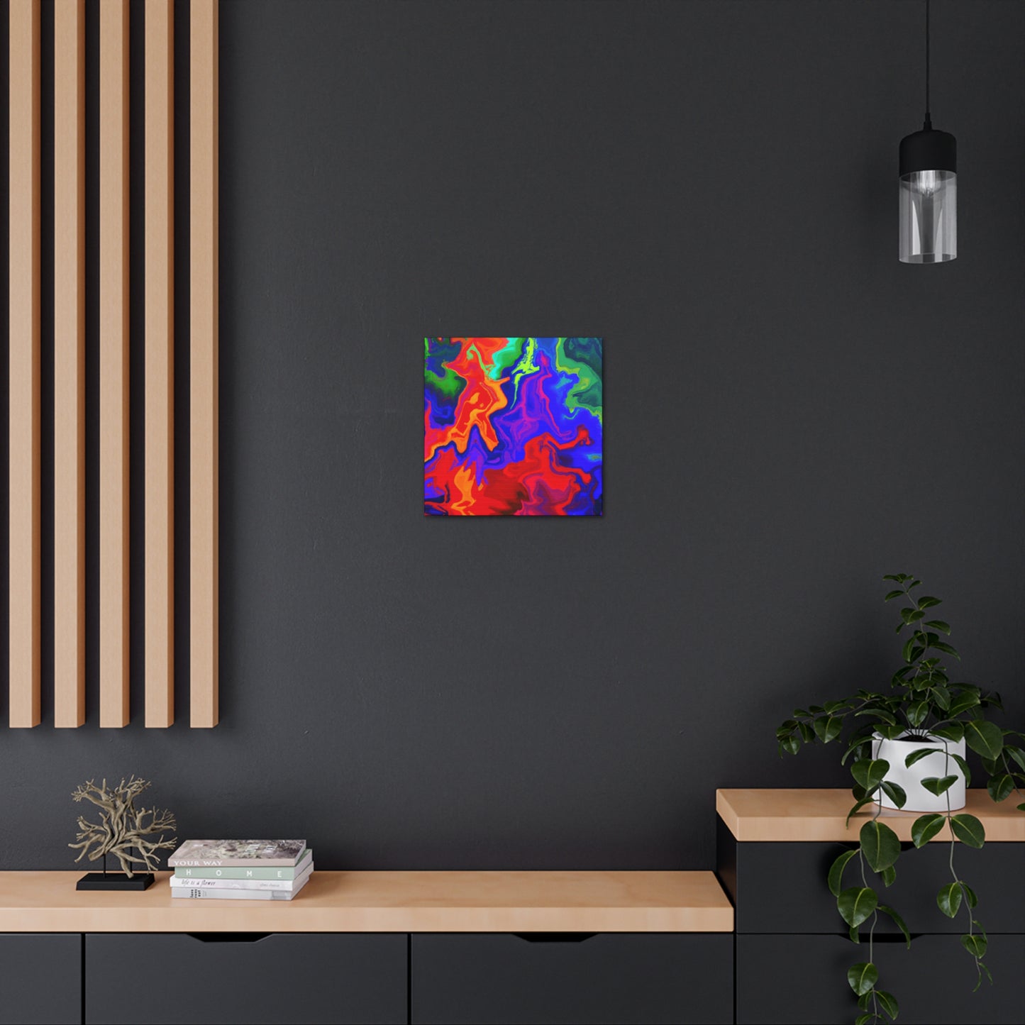 "Autumn Leaves Flamingo" - Canvas