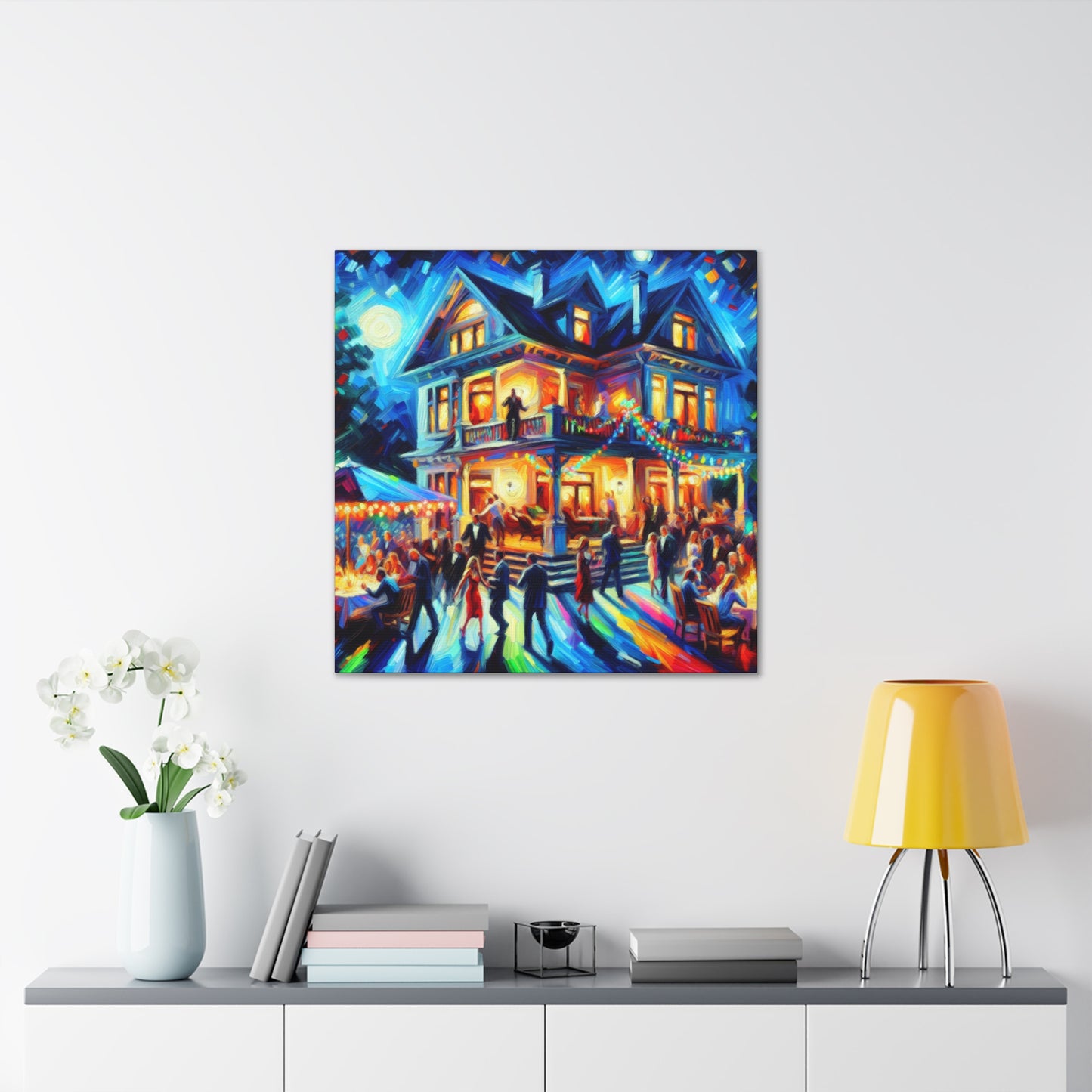 Revelry in Pulsating Hues - Canvas