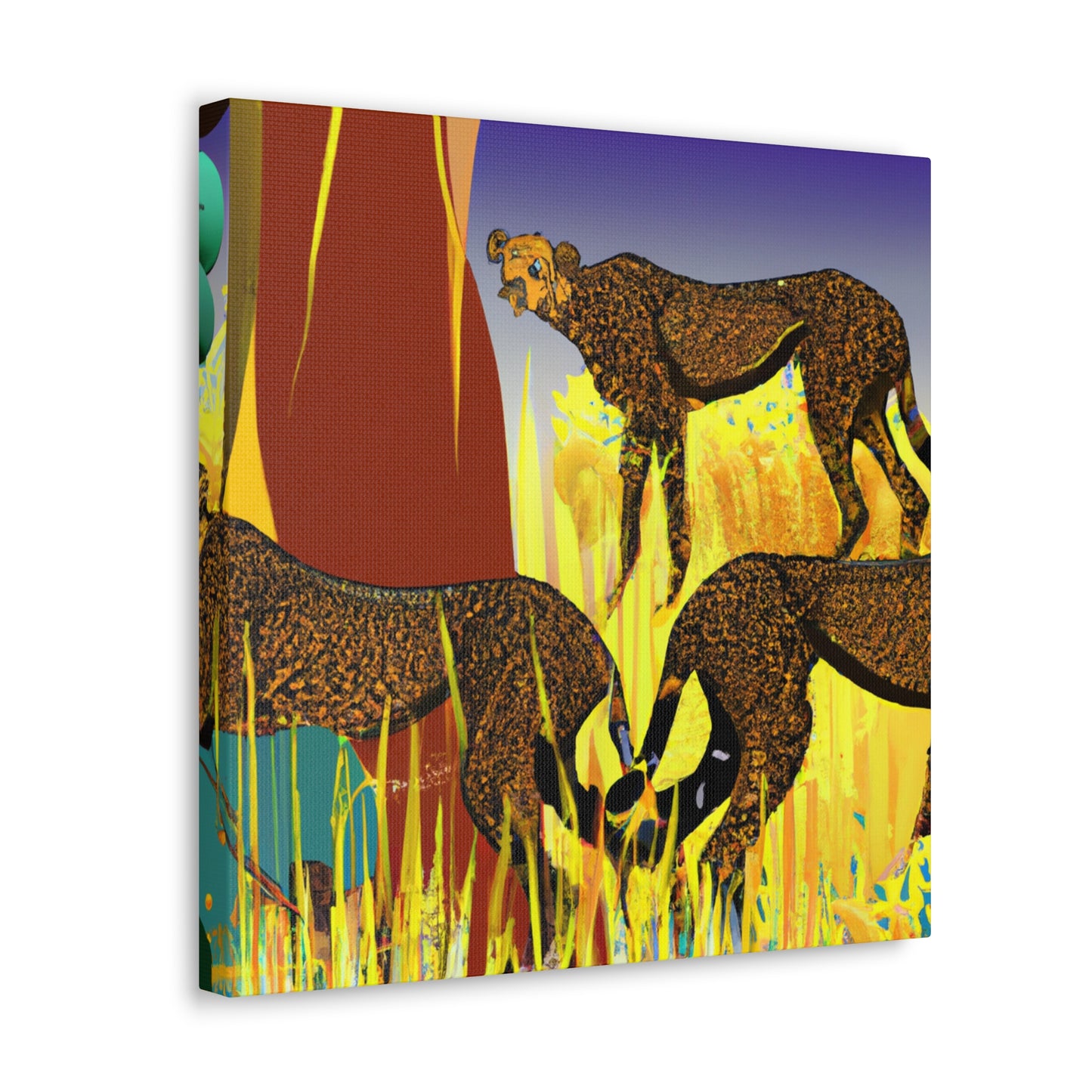 "Cheetah Sprints Sparkle" - Canvas