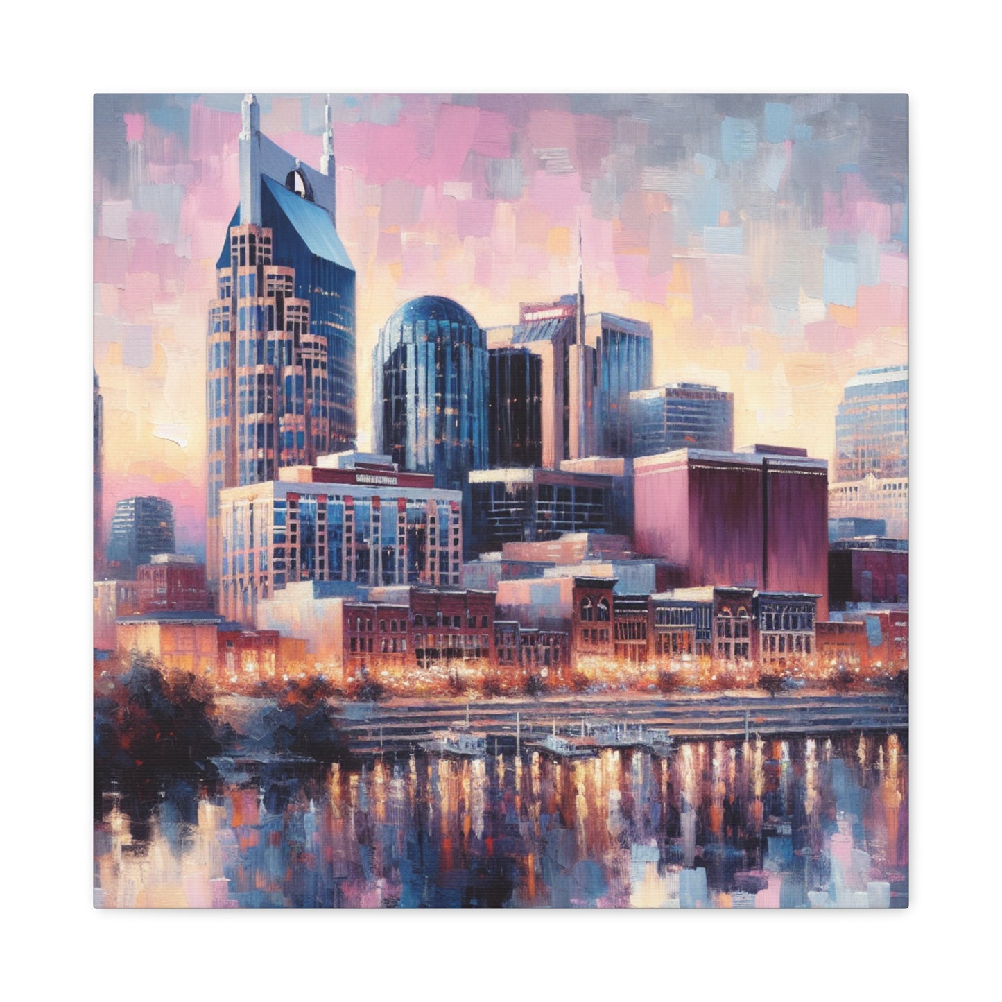 "Nashville's Vibrant Melodies" - Canvas