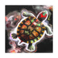 "Turtle of Scarlet Hues" - Canvas