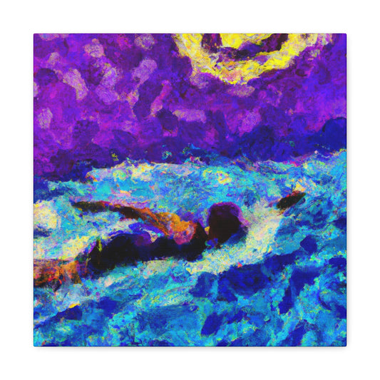 Swimming in Sunset Hues - Canvas