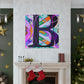 "Dazzling B in Art Deco" - Canvas