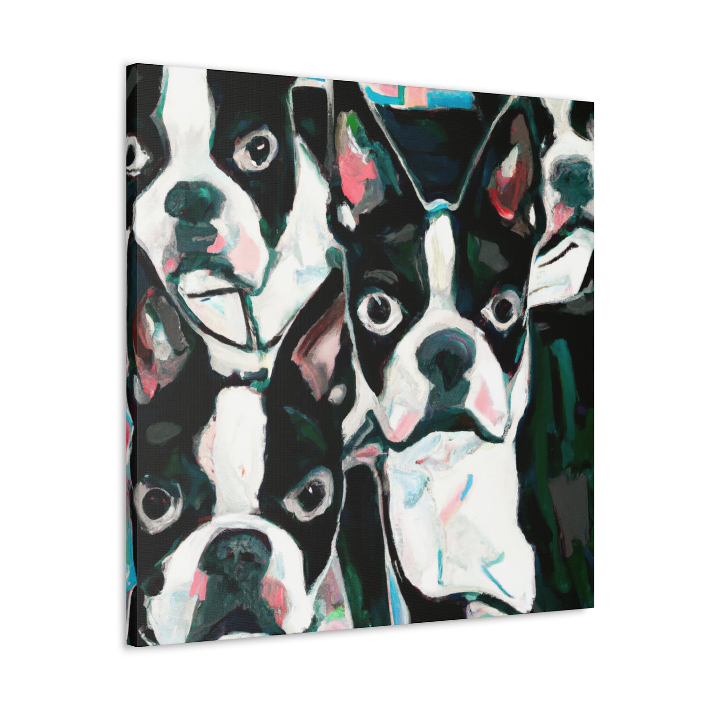 "Boston Terrier Expressionism" - Canvas