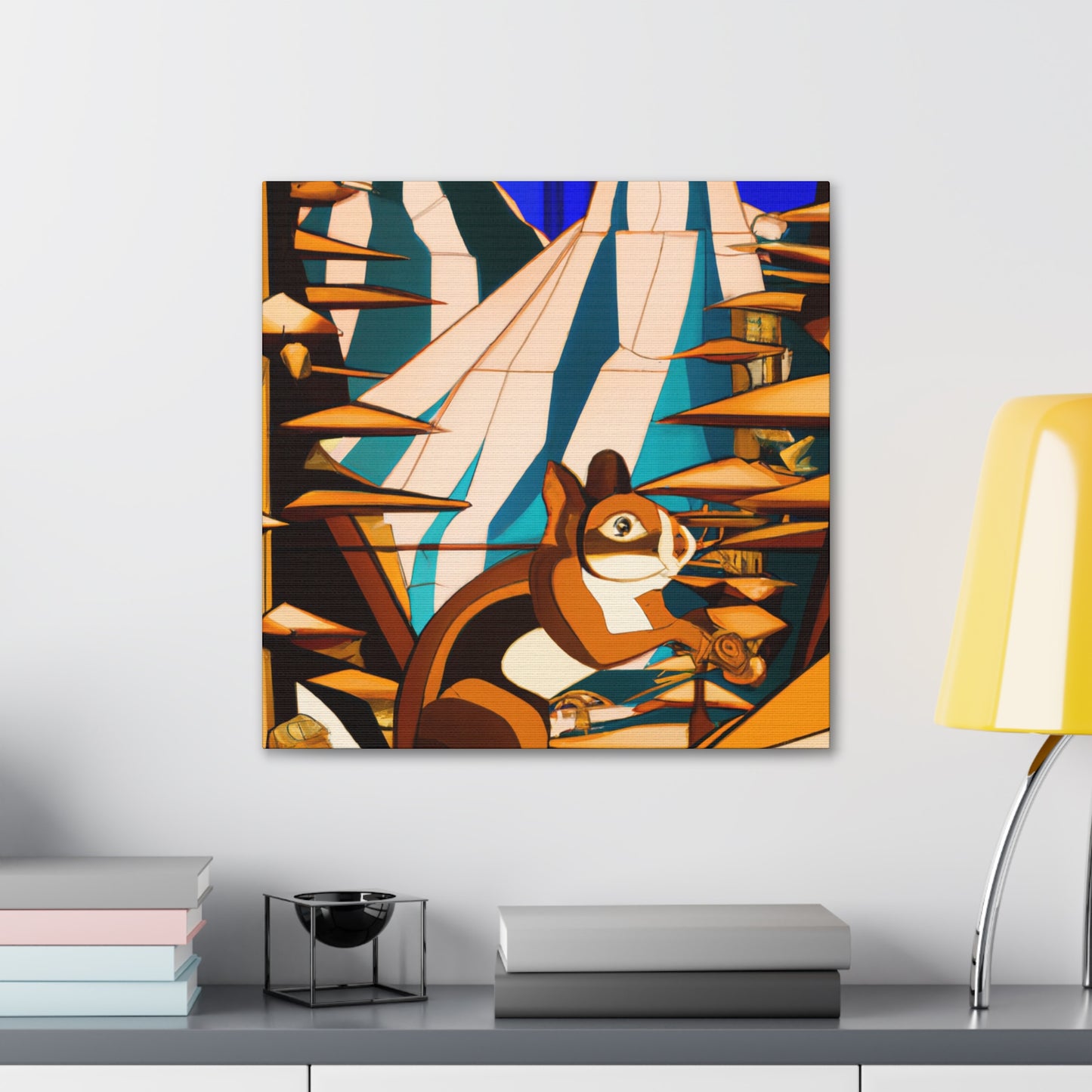 "Chipmunk's Deco Dance" - Canvas