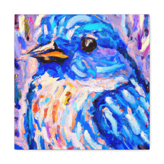 "Bluebird's Serene Song" - Canvas