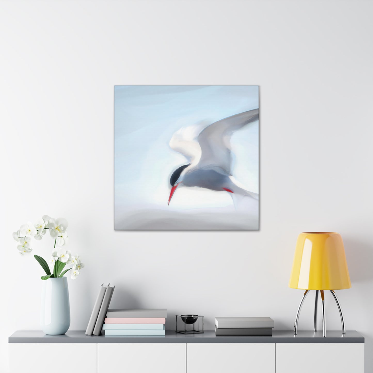 Terns in Arctic Snow - Canvas