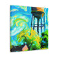 "Water Tower Impressionism" - Canvas