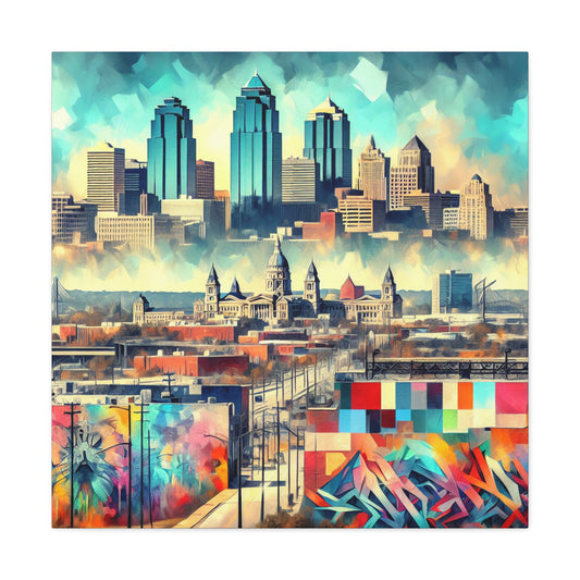 "Midwest Metropolis Mosaic" - Canvas