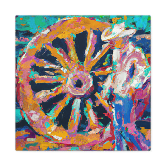 "Wagon Wheels Illuminated" - Canvas