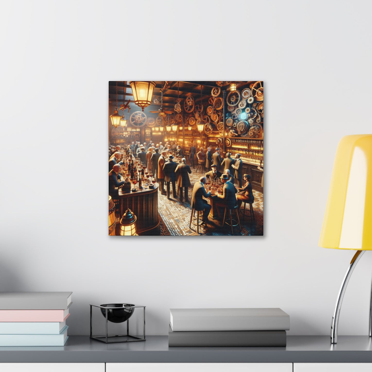 "Clockwork Revelry: Vintage Soirée" - Canvas