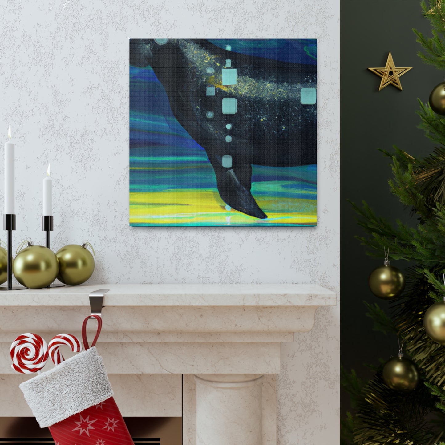 Manatee in Art Deco - Canvas