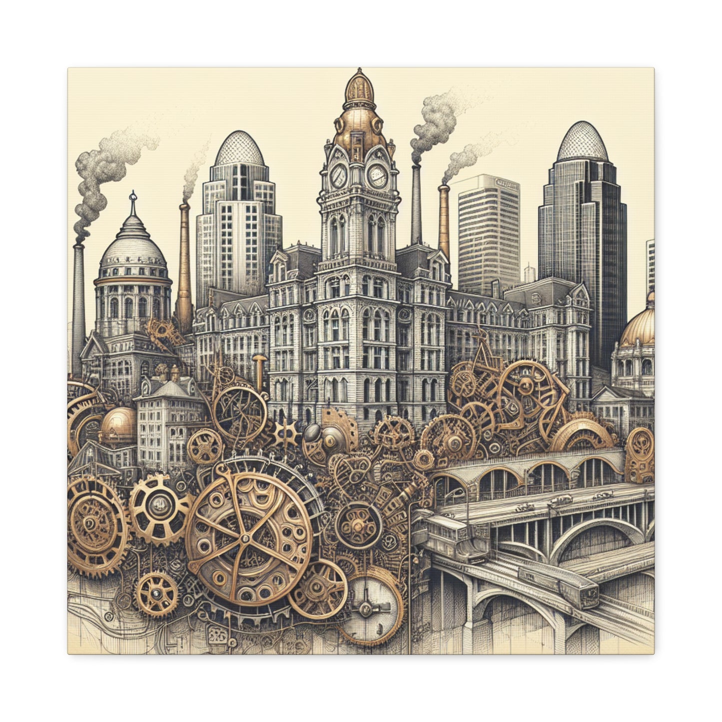 "Cincinnati's Gilded Brilliance" - Canvas