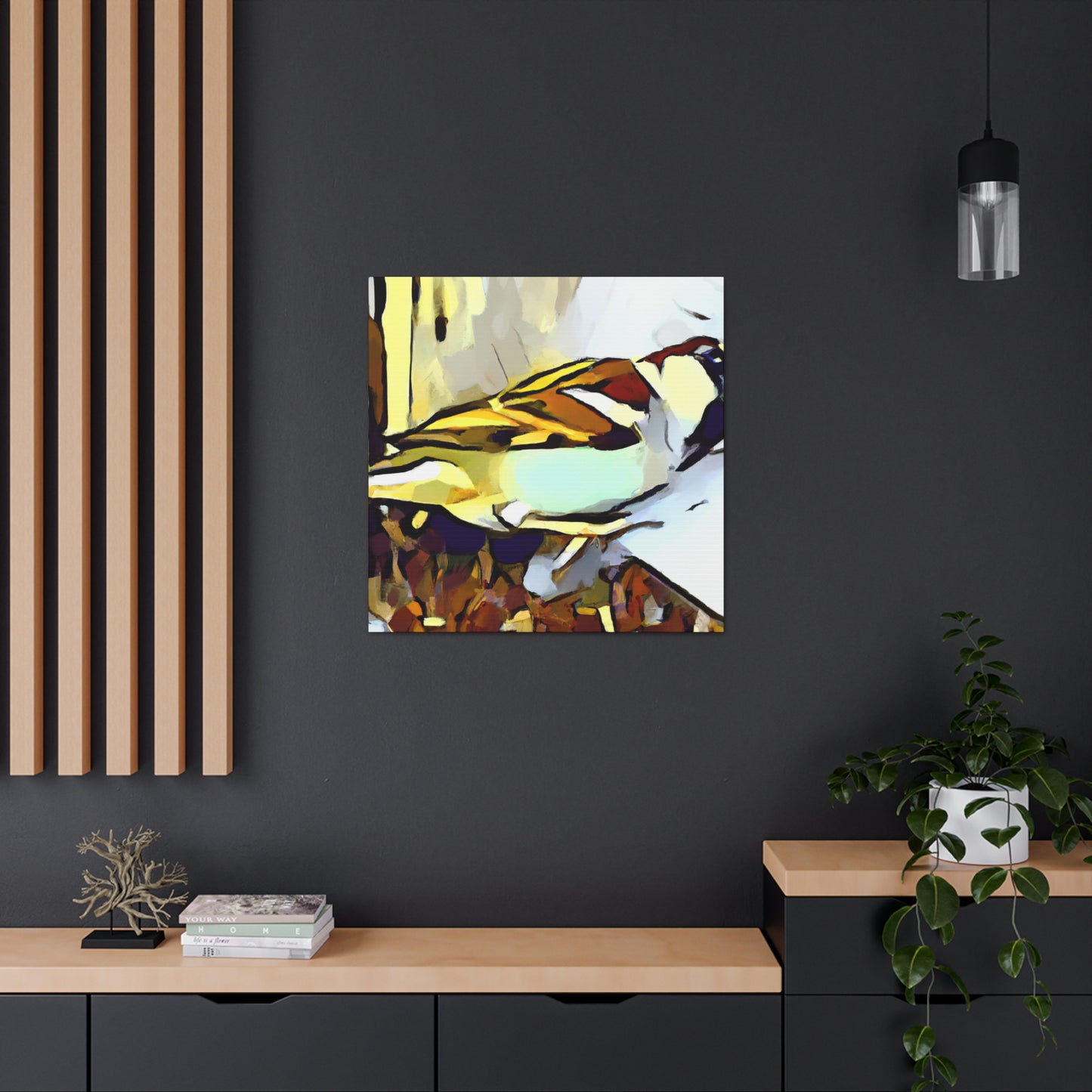 House Sparrow Abstraction - Canvas