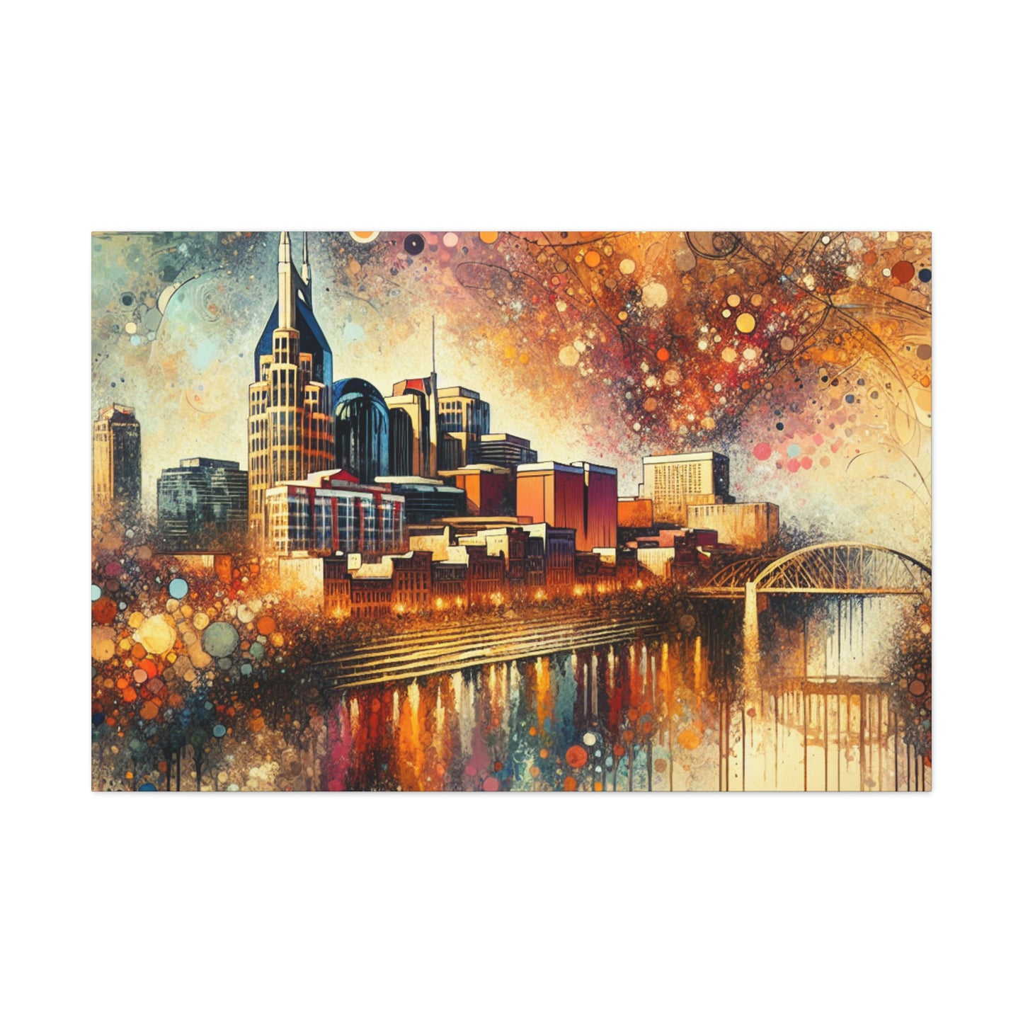 "Nashville's Gilded Horizon" - Canvas