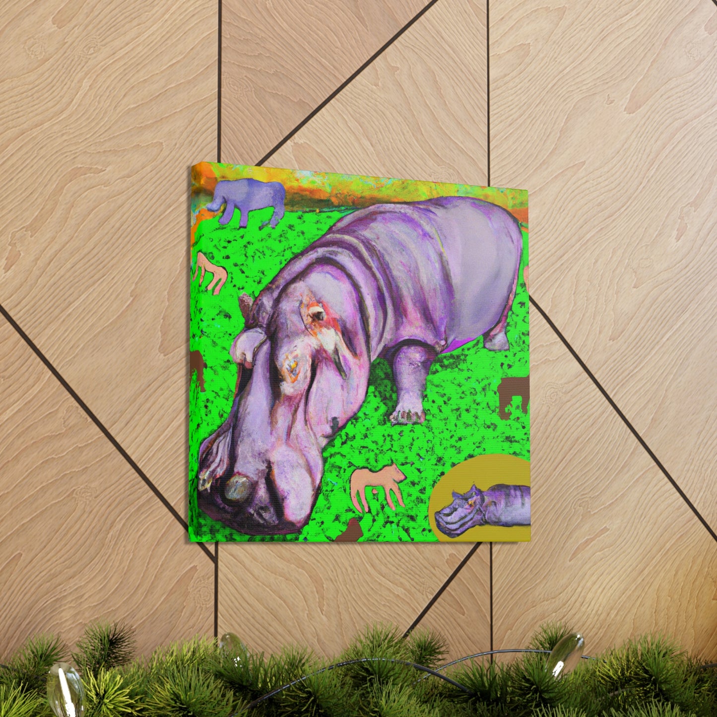 "Hippopotamus in Dreamland" - Canvas