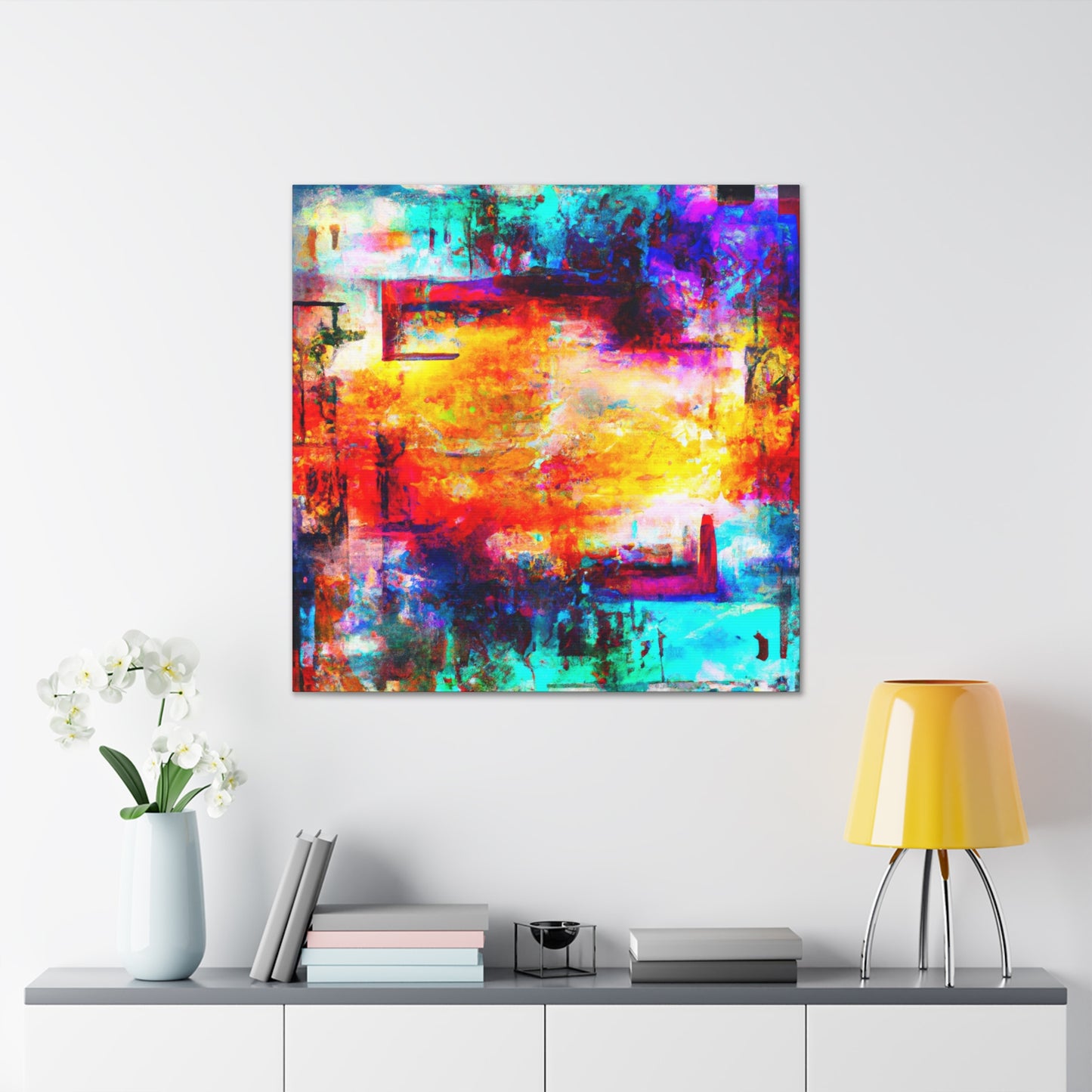 "Luminous Digital Aurora" - Canvas