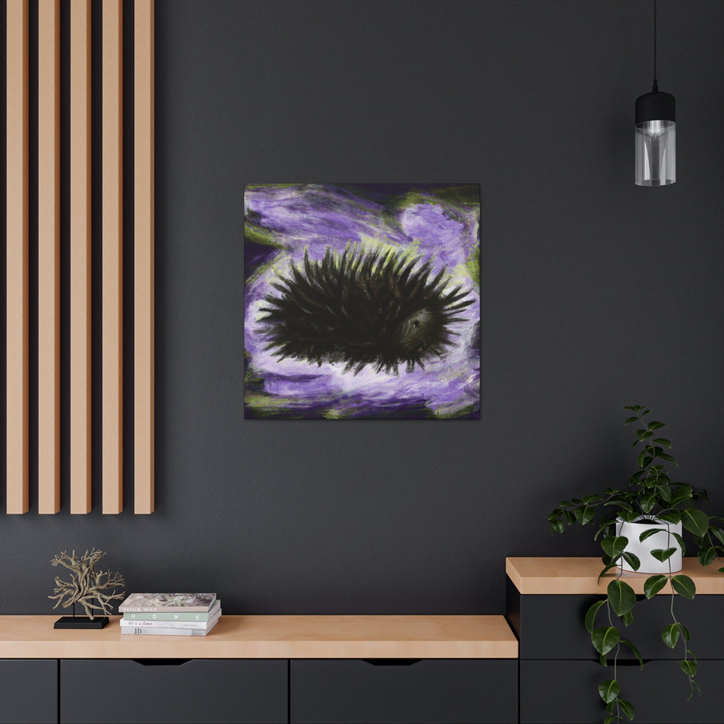 "Sea Urchin Embrace Ebb" - Canvas