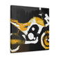 "Motorcycle Roars Forward" - Canvas