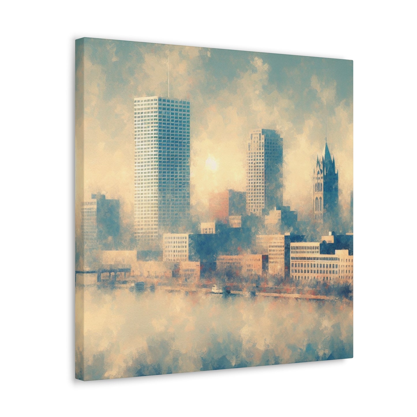 "Urban Tranquility: Milwaukee Minimalism" - Canvas