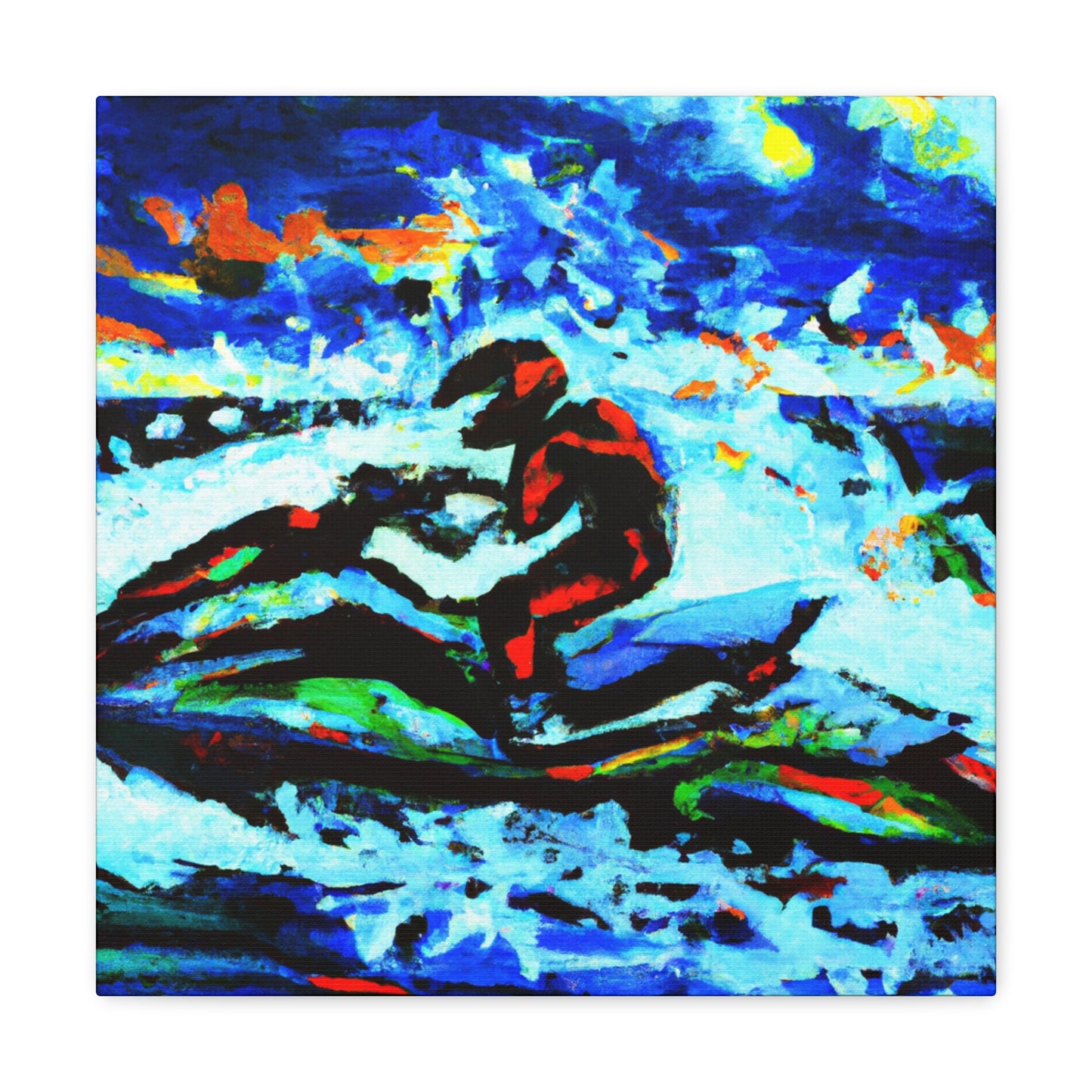 Jet Skiing Expressionism - Canvas