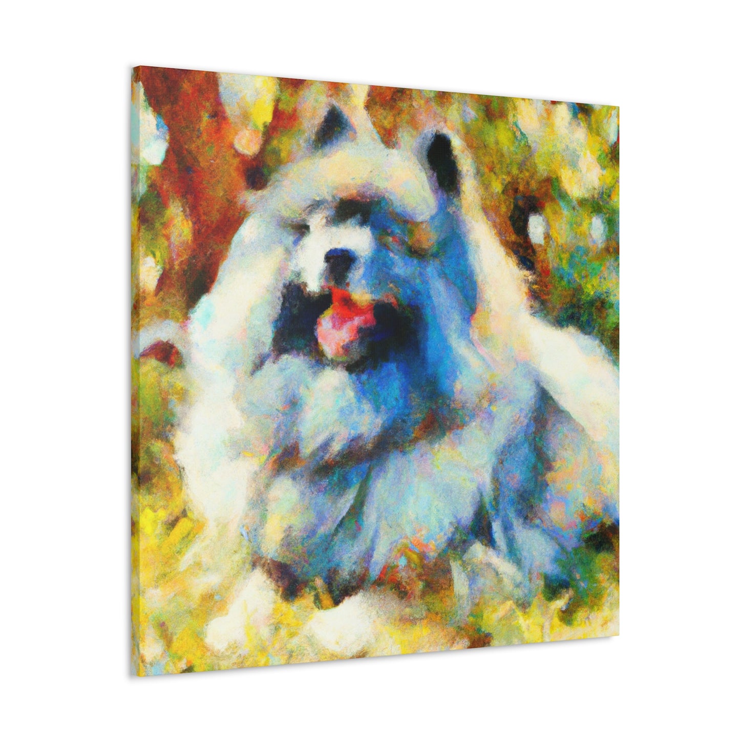 "Keeshond in Impressionism" - Canvas