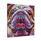 "Playful English Bulldog" - Canvas