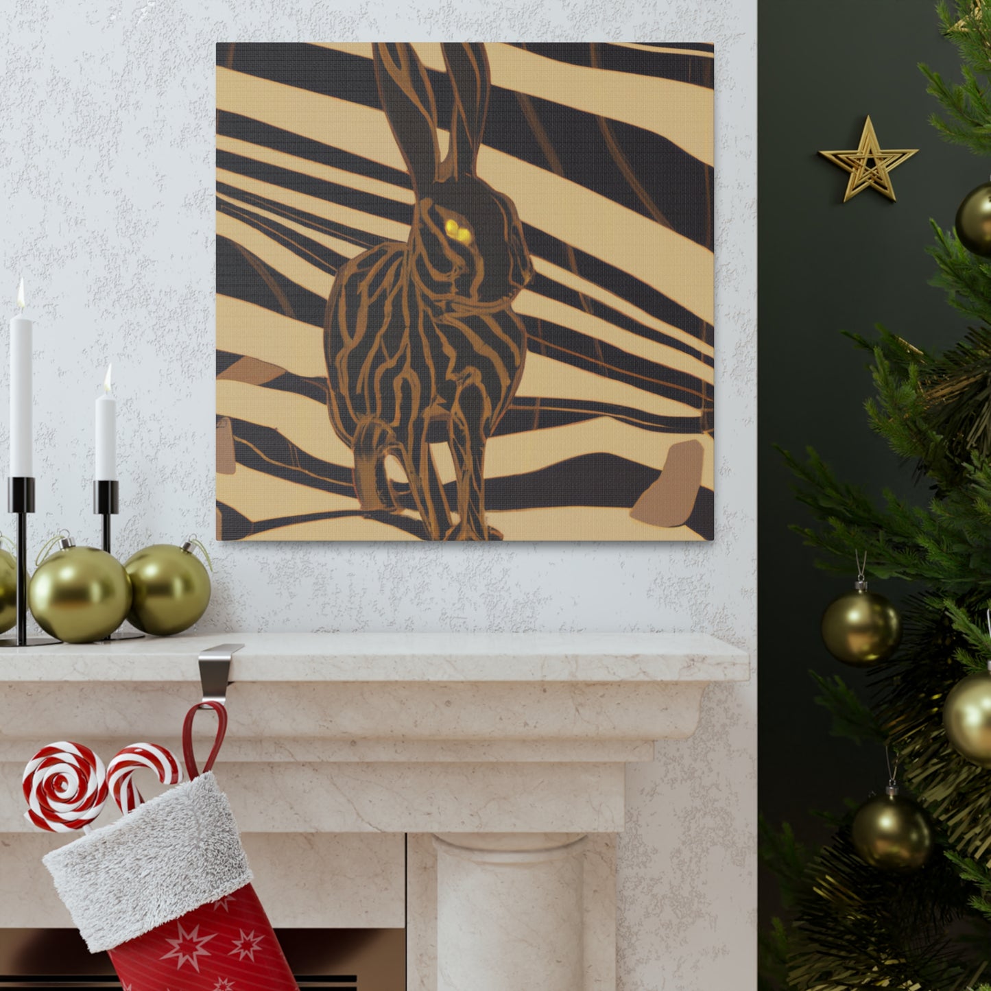 Jackrabbit in Deco - Canvas