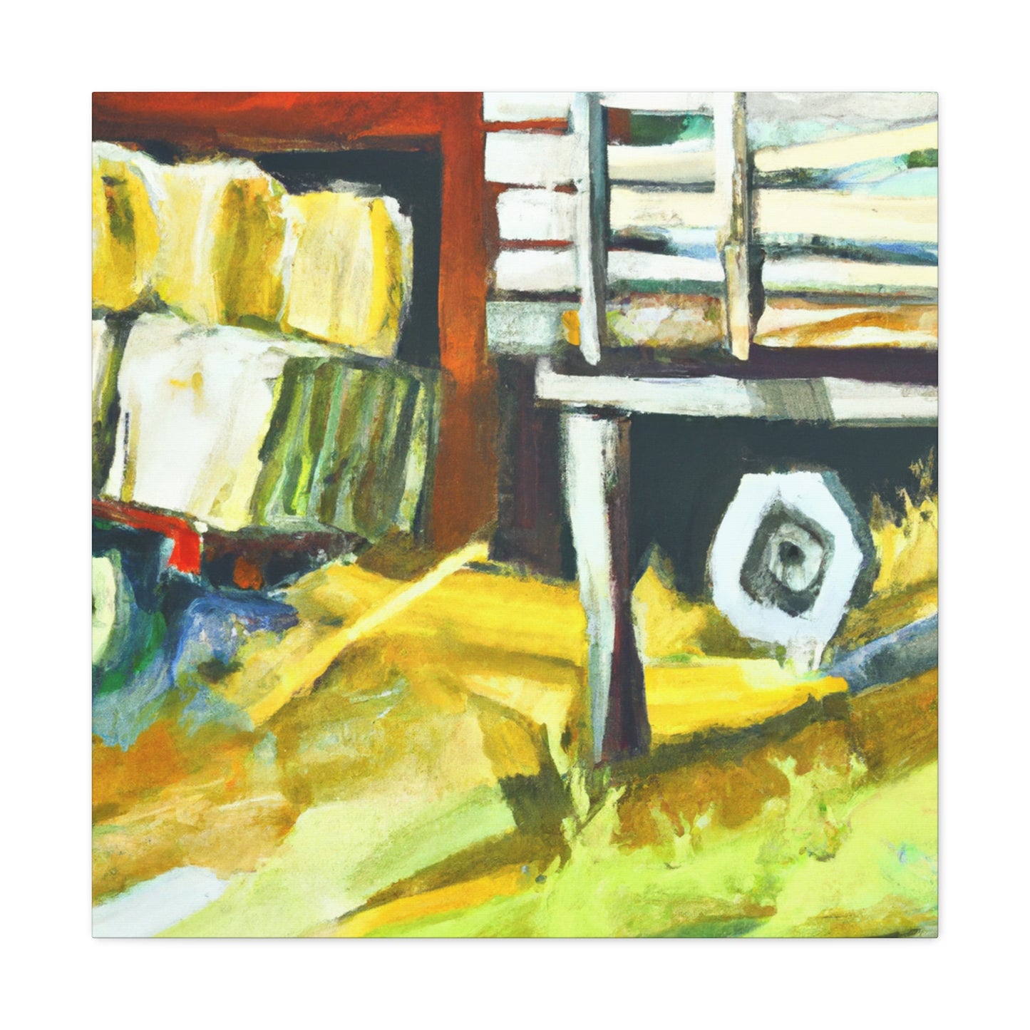 "Hay Wagon Staccato" - Canvas