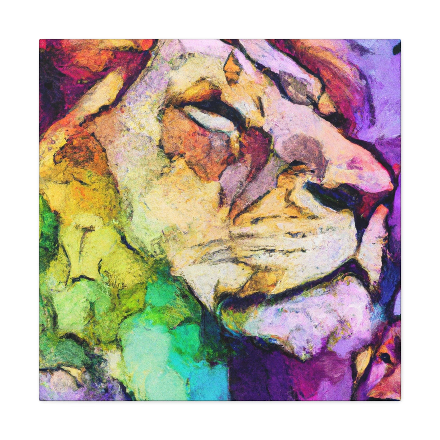 Lion in Fauvism - Canvas